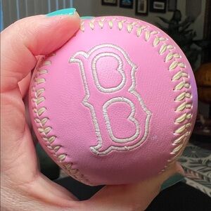 VTG MLB Fotoball Pink Breast Cancer Boston Red Sox Baseball Collectible Ball